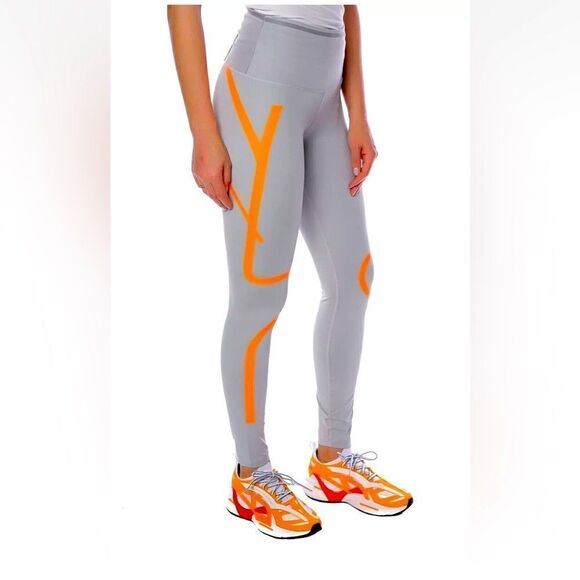 Stella McCartney X Adidas TPA Tight Grey Orange - Picture 2 of 12